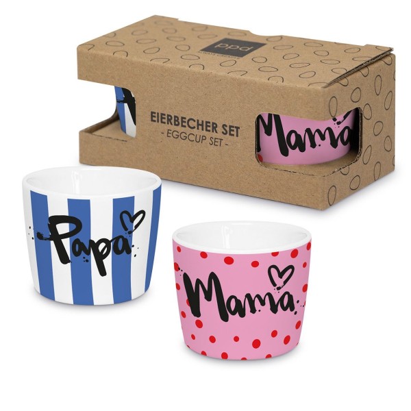 Formart Mama+Papa Egg Cup Set New Bone China