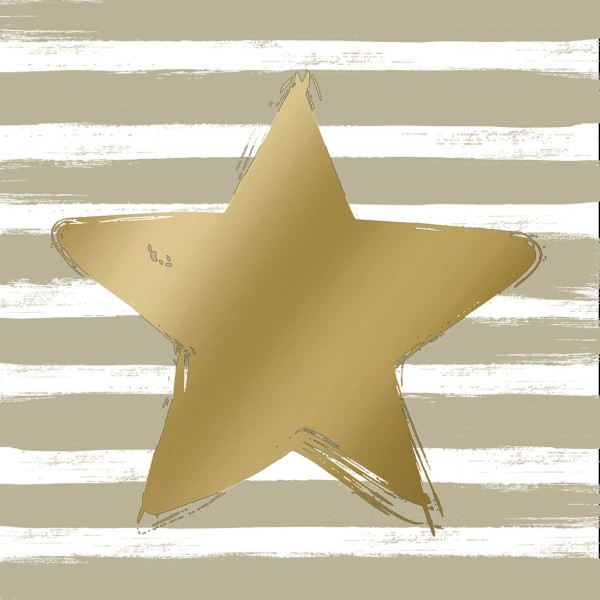 Star & Stripes taupe Lunch Napkins 33x33 cm