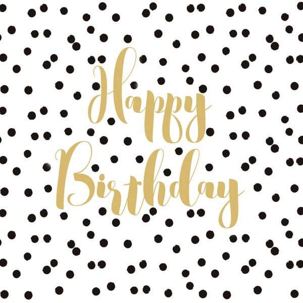 Birthday Confetti Lunch Napkins 33x33 cm