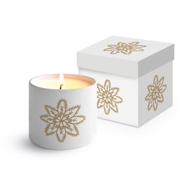 Atelier Cristal embossé Candle in Fine Bone China jar and gift box