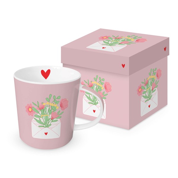 Herzen für dich Trend Mug in a matching square gift box 350ml New Bone China