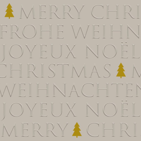 Christmas Letters Tree taupe Lunch Napkins 33x33