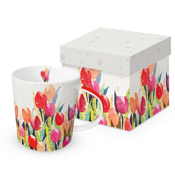 Tulip Splash Mug in gift box New Bone China 400 ml