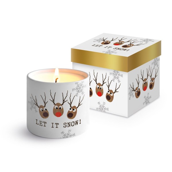 Let it Snow Candle in Fine Bone China jar and gift box