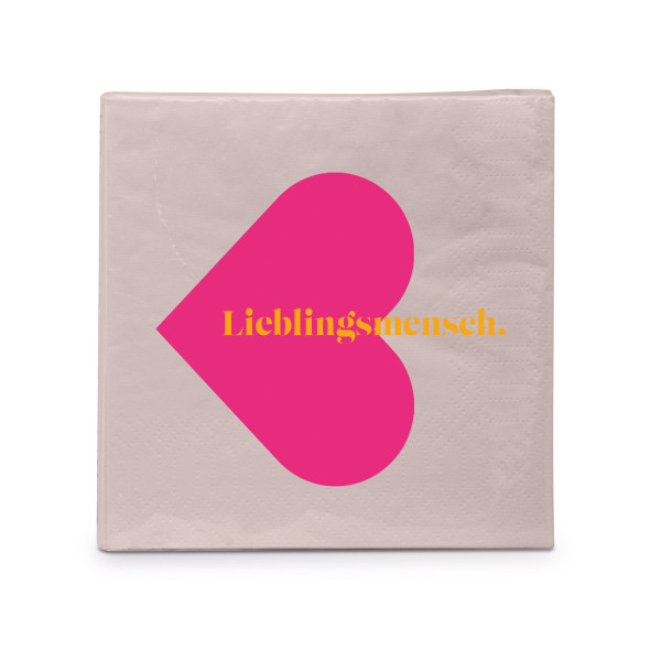 Lieblingsmensch pink Cocktail Napkins 25x25 cm
