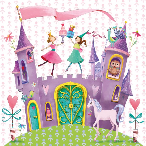 Princess Castle Lunch Napkins 33x33 cm