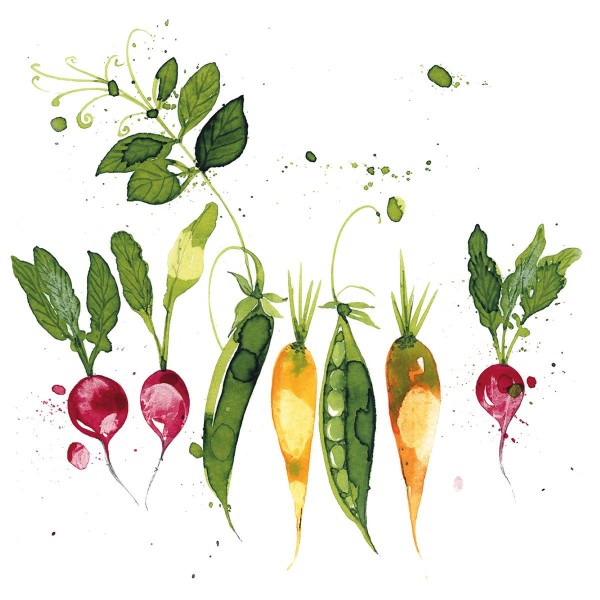 Green Vegetable Lunch Napkins 33x33