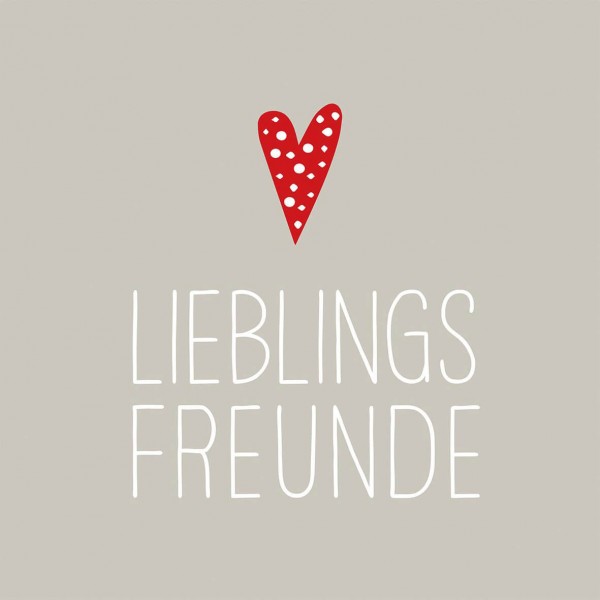 Lieblingsfreunde taupe Lunch Napkins 33x33 cm