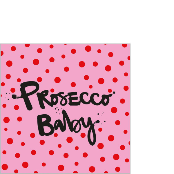 Prosecco Baby Cocktail Napkins 25x25 cm