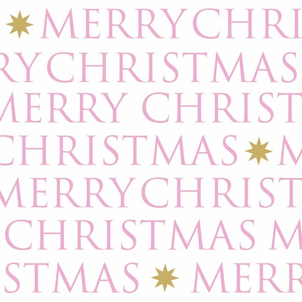 Christmas Letters rosé Lunch Napkins 33x33 cm