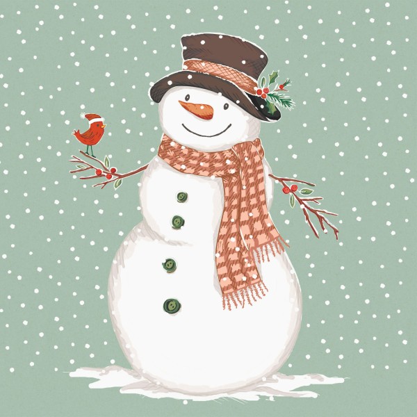 Mr. Snowman Lunch Napkins 33x33 cm